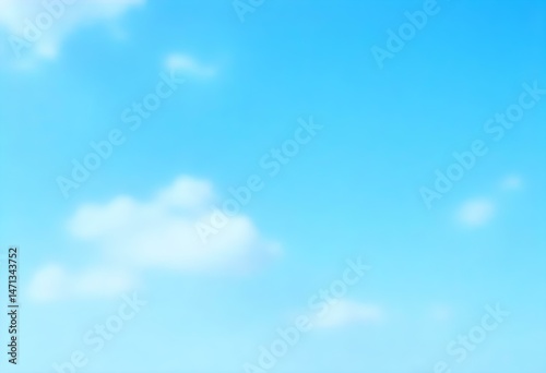 Blue sky with some white clouds, light blue background .