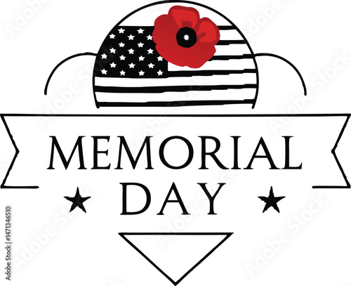 vector illustration of an abstract background, Memorial Day Vector illustration