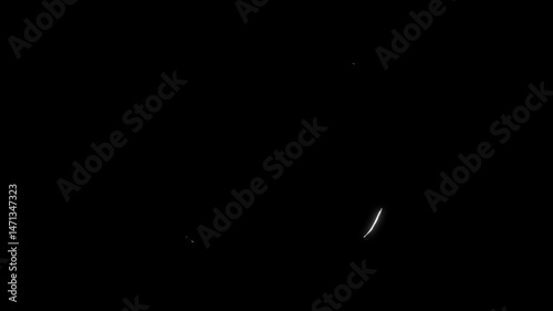 Cartoon Energy Transition, Magic Shape FX, Blast Animation, Energy Shape Elements Explosions on black screen background. 4K
