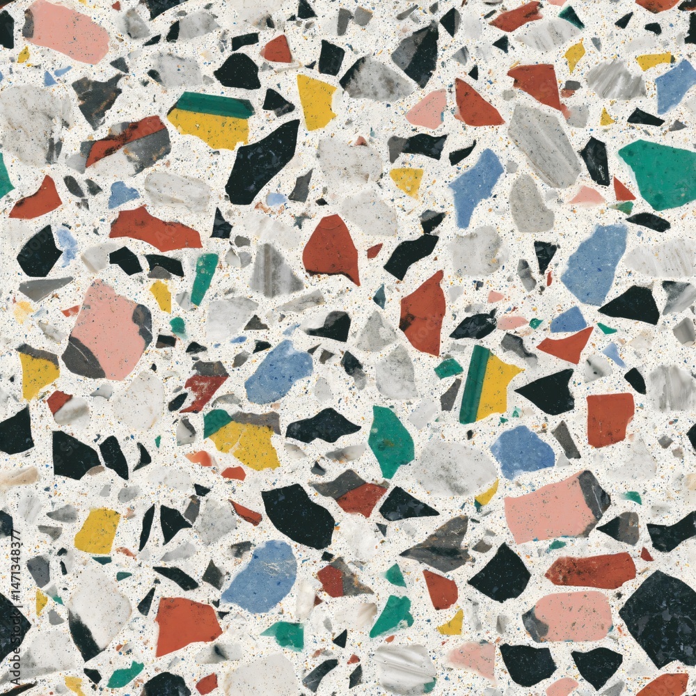 Fototapeta premium terrazzo floor old texture or polished stone for background
