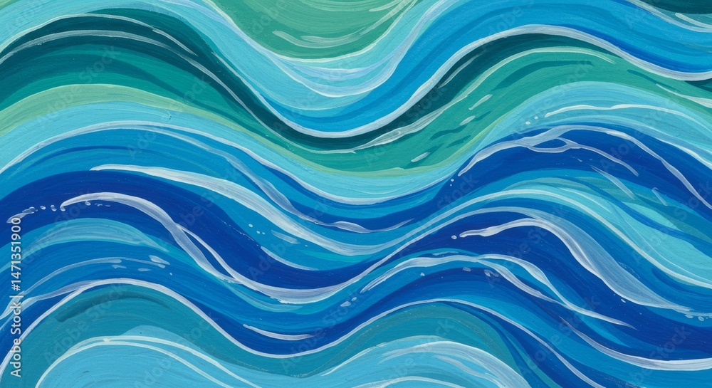 Abstract design of wavy blue and teal color patterns. Abstract design of wavy blue and teal color patterns.