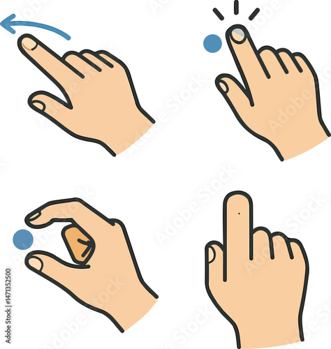Digital marketing, business online advertising campaign icons. Vector doodle set of symbols of market strategy in internet and social media with megaphone, mobile phone, graph, target and briefcase
