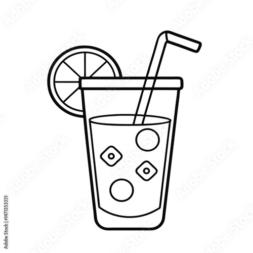 glass of cola with ice