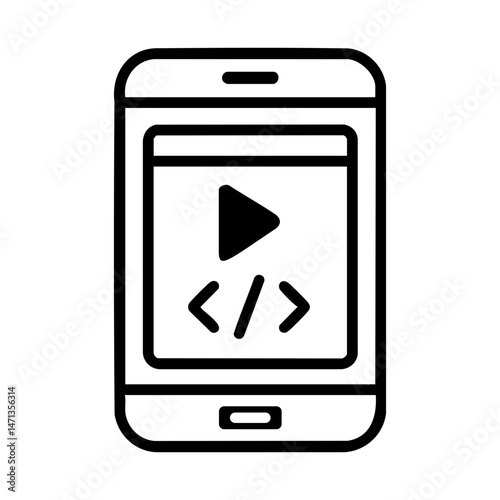 Mobile learning app with video and code