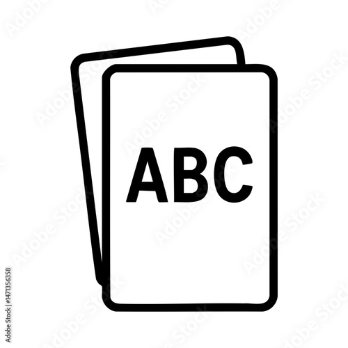 ABC flashcard icon for language learning