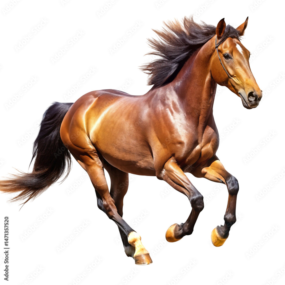 Naklejka premium horse isolated on white background