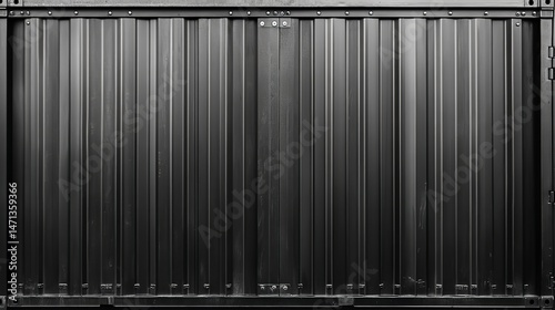 Black Shipping Container Texture Cargo Metal Panel Industrial Background