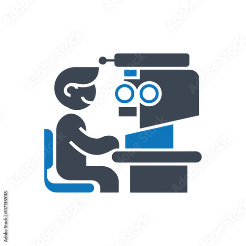 Medical Eye Exam Equipment Icon