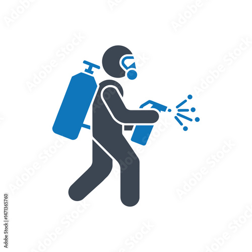 Disinfection Worker Equipment Icon