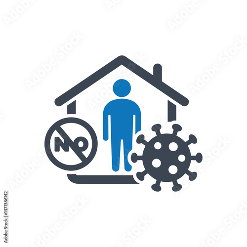Quarantine Stay Home Icon