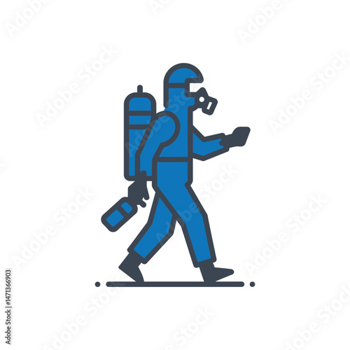 Hazmat Inspection Worker Icon