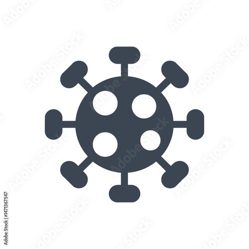 Coronavirus Microbe Structure Icon