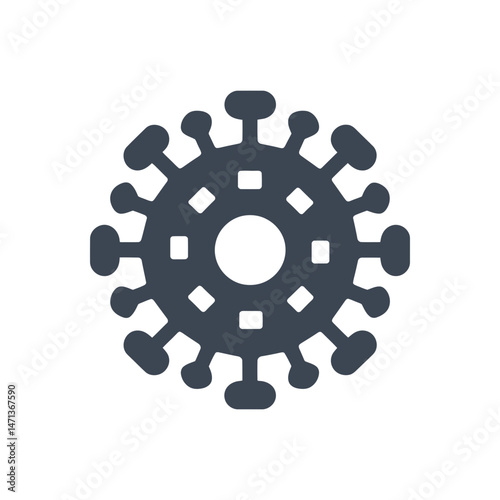 Geometric Virus Pattern Icon