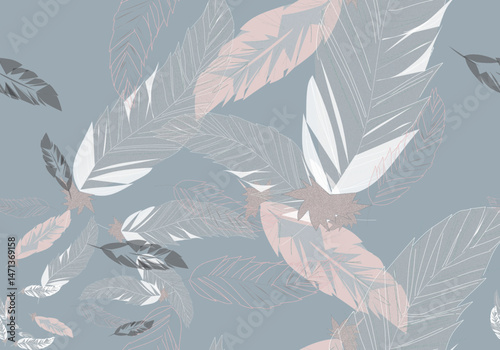 seamless pattern with feathers