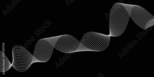 Abstract white background with a glowing abstract waves. Abstract wave element for design. Digital frequency track equalizer, Futuristic background design. Long exposure, Light painting photography.