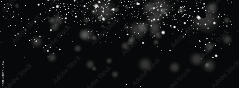 Obraz premium Falling white snowflakes background design