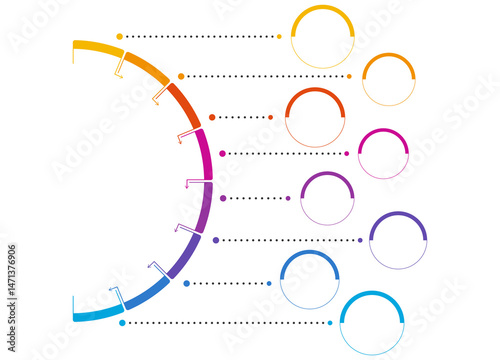 Infographic with 8 steps, process or options.