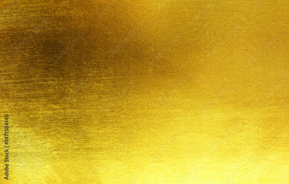 Fototapeta premium Shiny hot yellow gold foil golden color