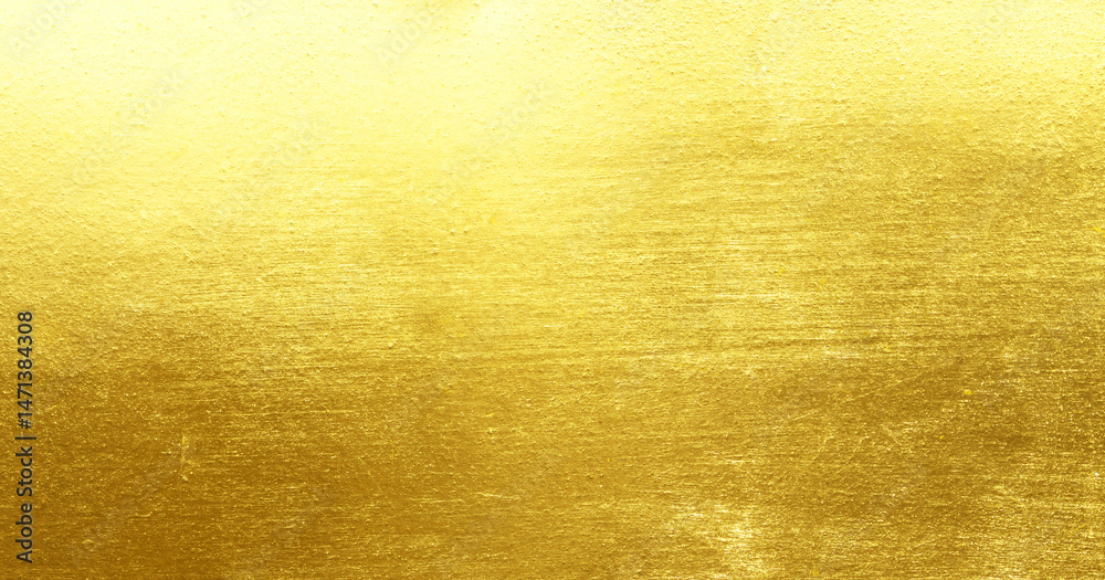 Obraz premium Shiny yellow leaf gold foil