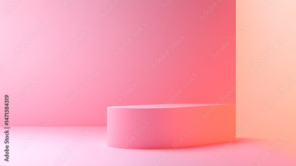 Pink product display podium. Pink product display podium.