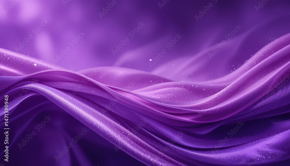 Naklejka premium Flowing Lavender Fabric with Subtle Shimmering Highlights and So