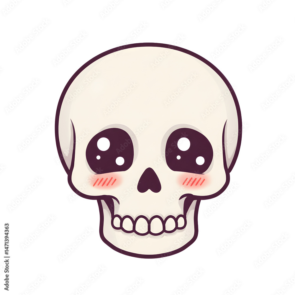 Fototapeta premium A skull with a red eye and a - Transparent Background