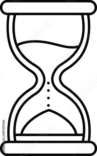 Elegant Hourglass Vector Illustration Time, Sand, and Passing Moments