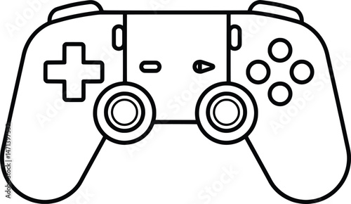 Gaming Controller A Clean Vector Illustration