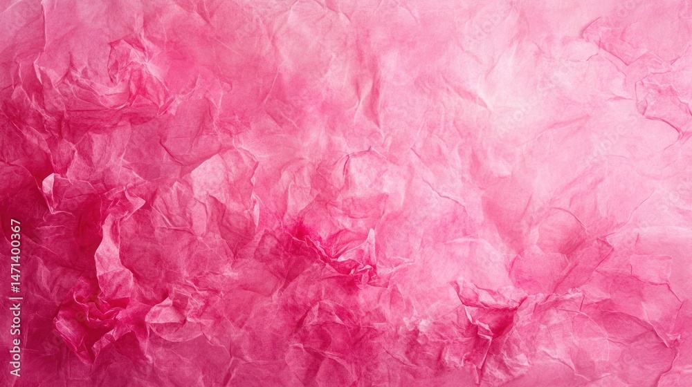 Fototapeta premium Abstract Pink Crinkled Paper Texture Background
