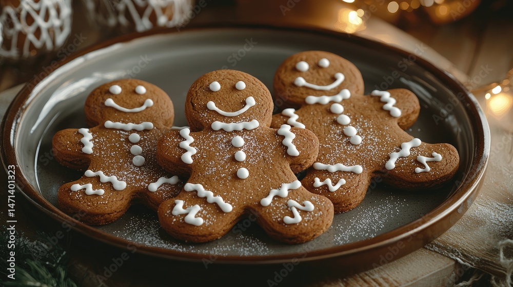 Gingerbread Man on Plate Gingerbread Man on Plate
