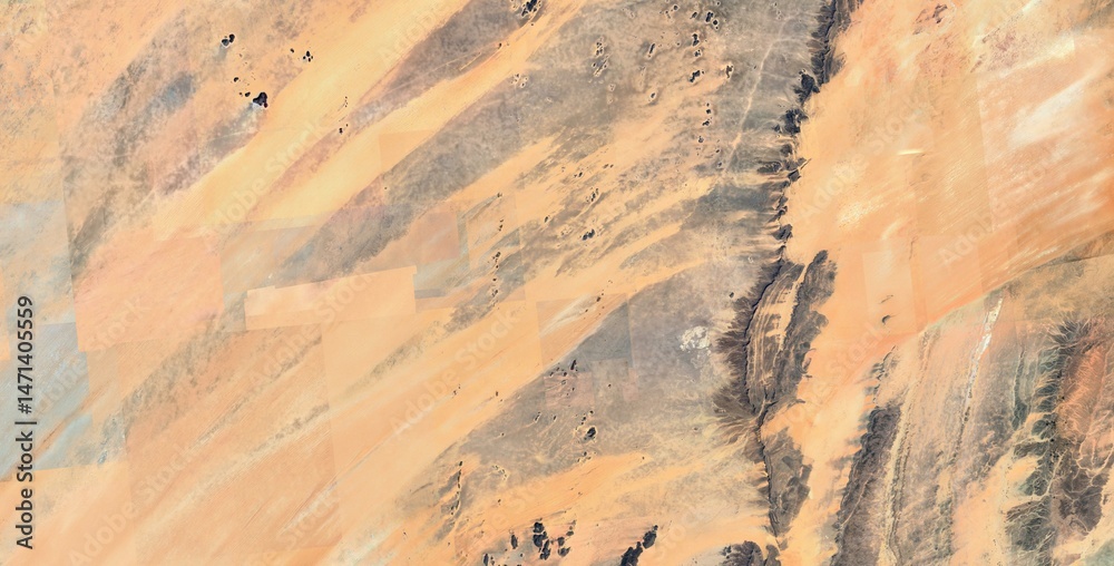 Sahara Desert: Aerial View of Unique Landscape (High Resolution Satellite Image) Sahara Desert: Aerial View of Unique Landscape (High Resolution Satellite Image)