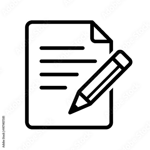 ファイル編集の線画アイコン、ドキュメント、イラスト、素材、背景なし