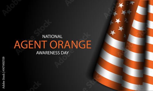 National Agent Orange Awareness Day Background Vector Illustration 