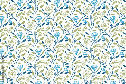 seamless fashion textile pattern, outline one line floral sketch, hand drawn wrapping paper design, cotton flower modern texture, trendy nature inspired fabric, stylish pillow cover art