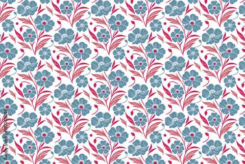sketch one line seamless design, trendy fashion floral textile, cotton flower outline repeat, hand drawn wrapping paper art, modern pillow cover texture print, nature inspired pattern fabric