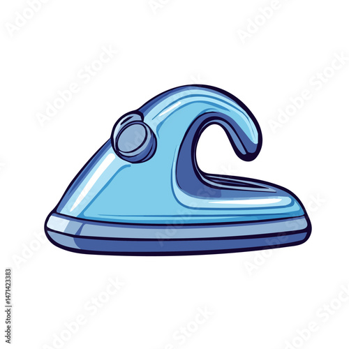 My Simple flat 2D illustration of a steam iron isolated on a transparent background, vector, flat design, animation design, simple flat 2D icon, clipart
