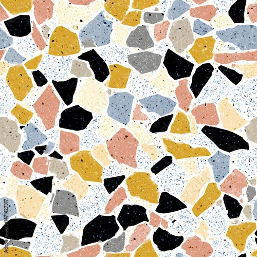 terrazzo floor old texture or polished stone for background