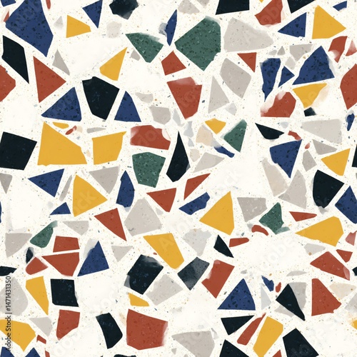 terrazzo floor old texture or polished stone for background