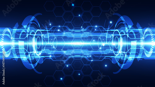 Abstract technology concept background, vector illustration. Can be used for workflow layout, diagram, number options, web design.