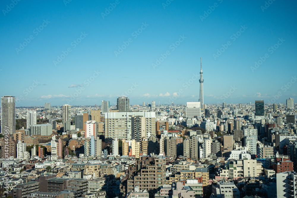 Fototapeta premium Downtown buildings at sunset.
