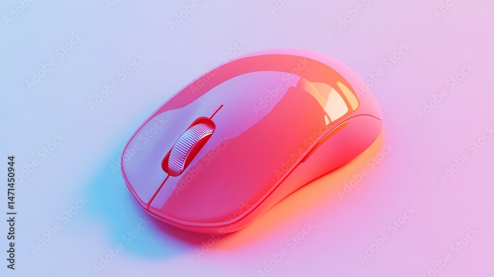 Pink Wireless Computer Mouse Modern Tech Gadget Ergonomic Design PC Accessory Pink Wireless Computer Mouse Modern Tech Gadget Ergonomic Design PC Accessory