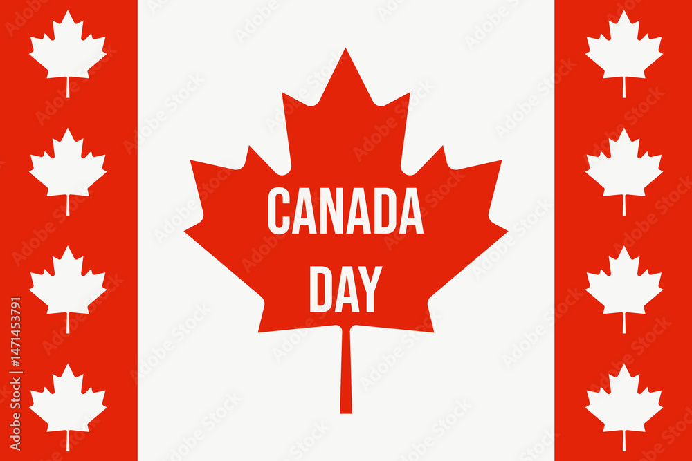 Perfect Canada Day banner with typography. Vector illustration of Canadian Flag with text. Simple Canada Day banner template design. EPS 10 Perfect Canada Day banner with typography. Vector illustration of Canadian Flag with text. Simple Canada Day banner template design. EPS 10