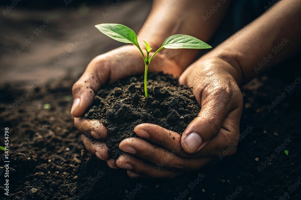 Fototapeta premium plant in hand