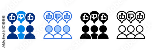 Survey Icon Set Multiple Style Vector Illustration 