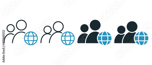 World community icon. Illustration vector