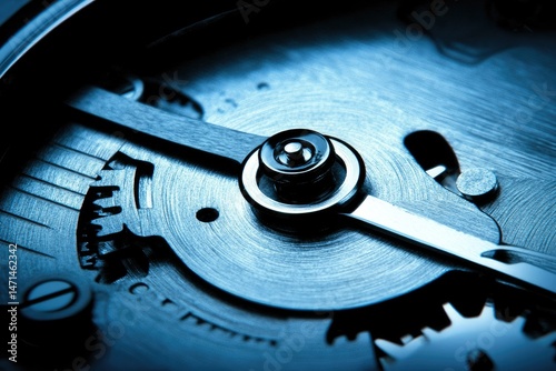 Wallpaper Mural Close-up of a watch's intricate mechanism, showcasing gears and a central pivot Torontodigital.ca