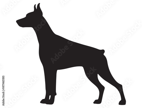 DOBERMAN DOG SILHOUETTE