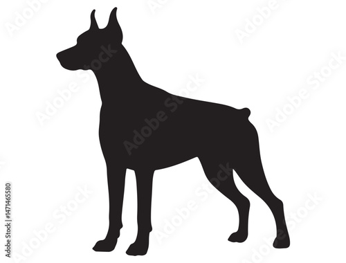 DOBERMAN DOG SILHOUETTE
