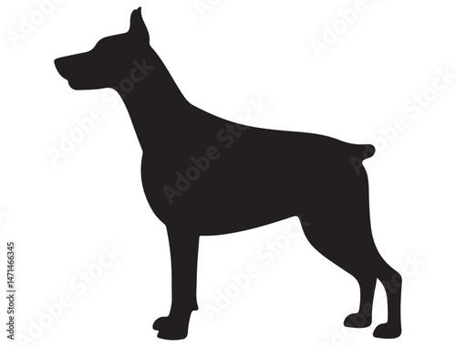 DOBERMAN DOG SILHOUETTE