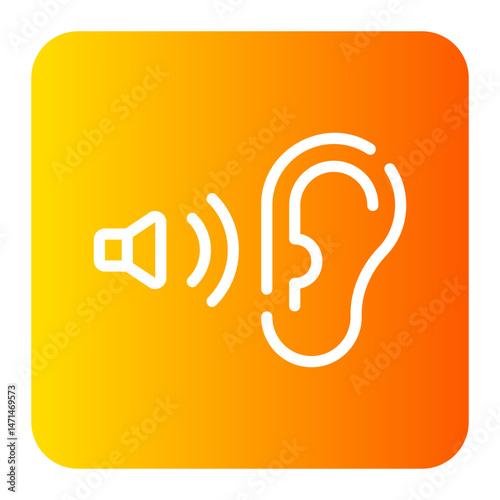 listening gradient icon